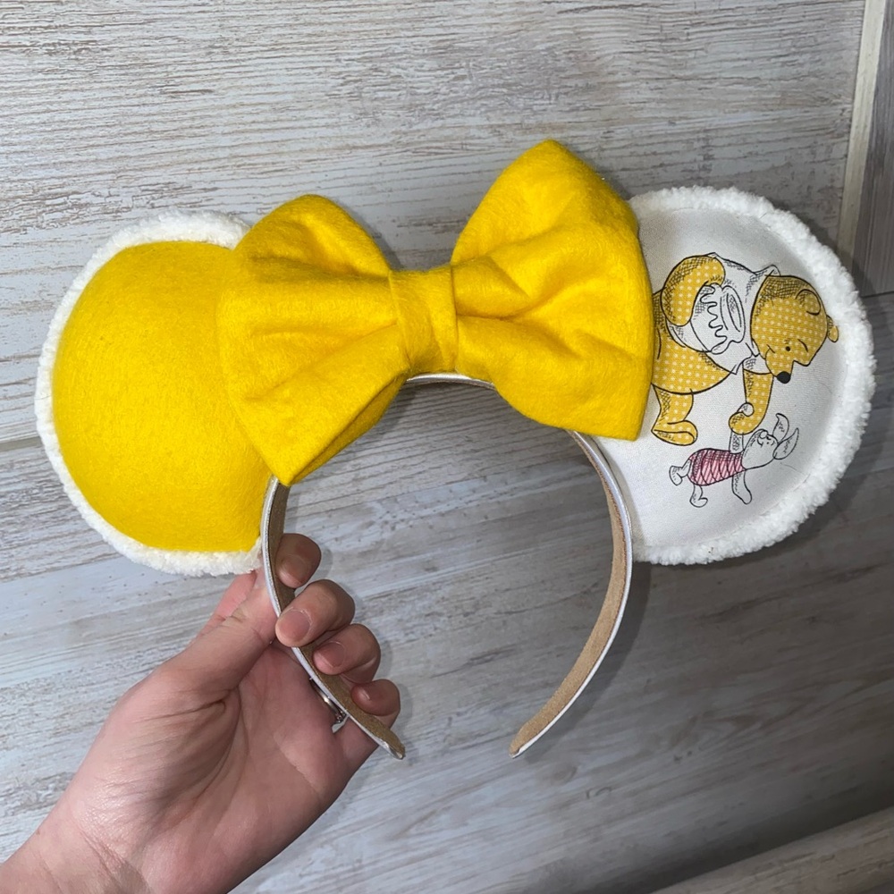Handmade Pooh bear piglet ears headband